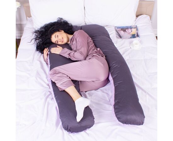 Подушка MirSon для беременных и отдыха Delicate Satin №8030 U-образная Lupine (2200006178682), изображение 2 Подушка MirSon для беременных и отдыха Delicate Satin №8030 U-образная Lupine (2200006178682), изображение 2