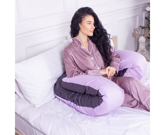 Подушка MirSon для беременных и отдыха Delicate Satin №8030 U-образная Lupine (2200006178682), изображение 5 Подушка MirSon для беременных и отдыха Delicate Satin №8030 U-образная Lupine (2200006178682), изображение 5