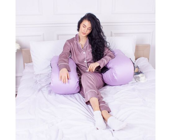 Подушка MirSon для беременных и отдыха Delicate Satin №8030 U-образная Lupine (2200006178682), изображение 6 Подушка MirSon для беременных и отдыха Delicate Satin №8030 U-образная Lupine (2200006178682), изображение 6