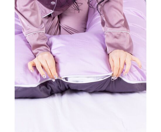 Подушка MirSon для беременных и отдыха Delicate Satin №8030 U-образная Lupine (2200006178682), изображение 8 Подушка MirSon для беременных и отдыха Delicate Satin №8030 U-образная Lupine (2200006178682), изображение 8
