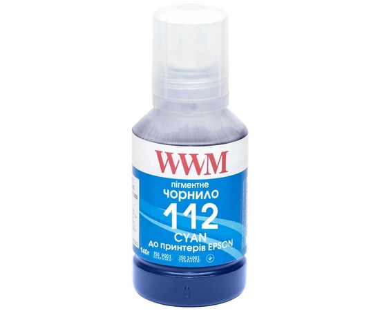Чернила WWM Epson L11160/6490 №112 140г Cyan pigmented (E112CP)