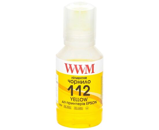 Чернила WWM Epson L11160/6490 №112 140г Yellow pigmented (E112YP)