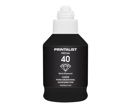 Чорнило Printalist Canon GI-40 для G5040/G6040 190г Black Pigm. (PL40BP), зображення 2 Чорнило Printalist Canon GI-40 для G5040/G6040 190г Black Pigm. (PL40BP), зображення 2