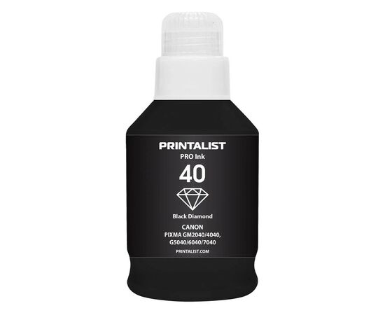 Чернила Printalist Canon GI-40 для G5040/G6040 190г Black Pigm. (PL40BP)