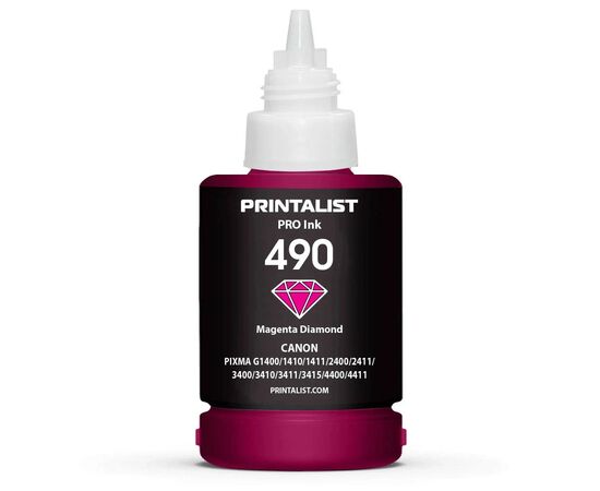 Чернила Printalist Canon GI-490 для G1400/G2400/G3400 140г Magenta (PL490M), изображение 2 Чернила Printalist Canon GI-490 для G1400/G2400/G3400 140г Magenta (PL490M), изображение 2