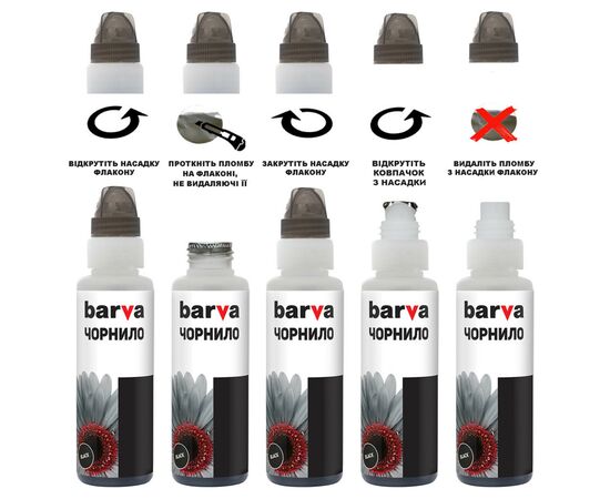 Чорнило Barva HP GT52 C 100 мл, OneKey (1K) (HGT52-736-1K), зображення 4 Чорнило Barva HP GT52 C 100 мл, OneKey (1K) (HGT52-736-1K), зображення 4