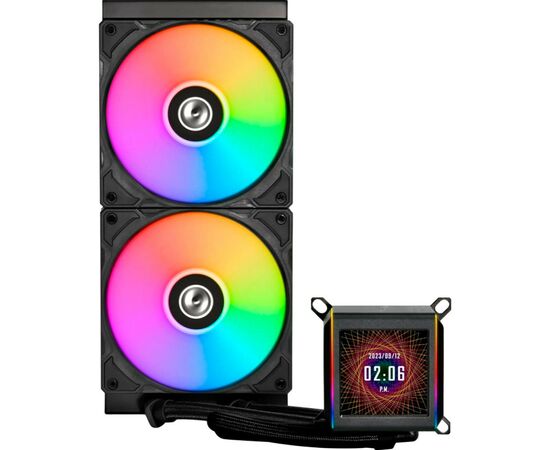Система водяного охолодження Lian Li Galahad II LCD, 280 Black (G89.GA2ALCD28B.00), зображення 2 Система водяного охолодження Lian Li Galahad II LCD, 280 Black (G89.GA2ALCD28B.00), зображення 2