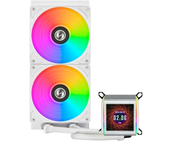 Система водяного охолодження Lian Li Galahad II LCD, 280 White (G89.GA2ALCD28W.00), зображення 2 Система водяного охолодження Lian Li Galahad II LCD, 280 White (G89.GA2ALCD28W.00), зображення 2