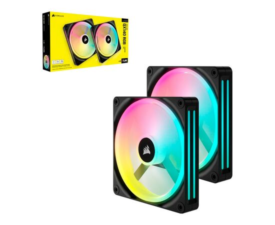 Кулер для корпуса Corsair iCUE Link QX140 RGB PWM PC Fans Starter Kit with iCUE LINK System Hub (CO-9051004-WW), изображение 9 Кулер для корпуса Corsair iCUE Link QX140 RGB PWM PC Fans Starter Kit with iCUE LINK System Hub (CO-9051004-WW), изображение 9