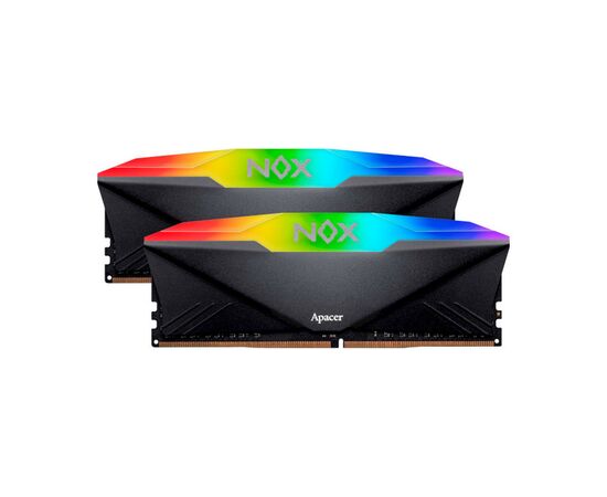 Модуль пам'яті для комп'ютера DDR4 32GB (2x16GB) 3600 MHz NOX RGB Black Apacer (AH4U32G36C25YNBAA-2), зображення 2 Модуль пам'яті для комп'ютера DDR4 32GB (2x16GB) 3600 MHz NOX RGB Black Apacer (AH4U32G36C25YNBAA-2), зображення 2