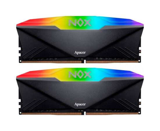 Модуль пам'яті для комп'ютера DDR4 32GB (2x16GB) 3600 MHz NOX RGB Black Apacer (AH4U32G36C25YNBAA-2)