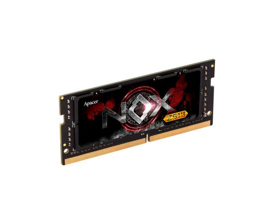 Модуль памяти для ноутбука SoDIMM DDR4 16GB 3200 MHz NOX Black Apacer (A4S16G32CLYBDAA-1), изображение 2 Модуль памяти для ноутбука SoDIMM DDR4 16GB 3200 MHz NOX Black Apacer (A4S16G32CLYBDAA-1), изображение 2