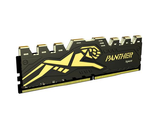 Модуль пам'яті для комп'ютера DDR4 8GB 3200 MHz Panther Black/Gold Apacer (AH4U08G32C28Y7GAA-1), зображення 2 Модуль пам'яті для комп'ютера DDR4 8GB 3200 MHz Panther Black/Gold Apacer (AH4U08G32C28Y7GAA-1), зображення 2