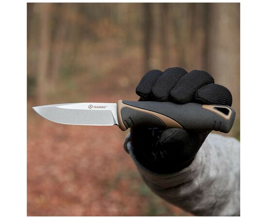 Нож Ganzo G807-DY Бежевий з ножнами (G807DY), изображение 11 Нож Ganzo G807-DY Бежевий з ножнами (G807DY), изображение 11
