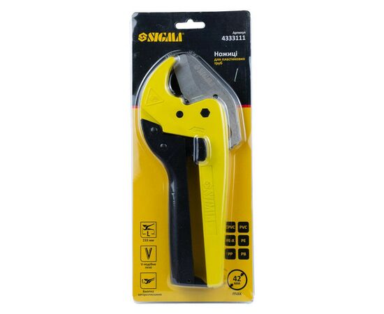 Труборез Sigma для пластиковых труб 0-42мм 233мм (сталь SK5) (4333111), изображение 9 Труборез Sigma для пластиковых труб 0-42мм 233мм (сталь SK5) (4333111), изображение 9