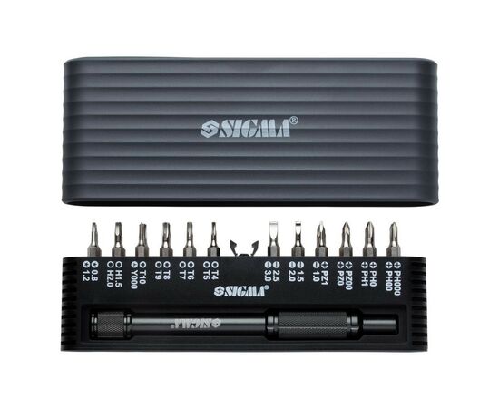 Отвертка Sigma c битами 1/4" 24шт CrV для мобильных телефонов (пласт кейс) (4003251), изображение 2 Отвертка Sigma c битами 1/4" 24шт CrV для мобильных телефонов (пласт кейс) (4003251), изображение 2