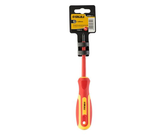 Отвертка Sigma диэлектрическая крестовая PH1x80мм 1000В CrV (4008141), изображение 6 Отвертка Sigma диэлектрическая крестовая PH1x80мм 1000В CrV (4008141), изображение 6