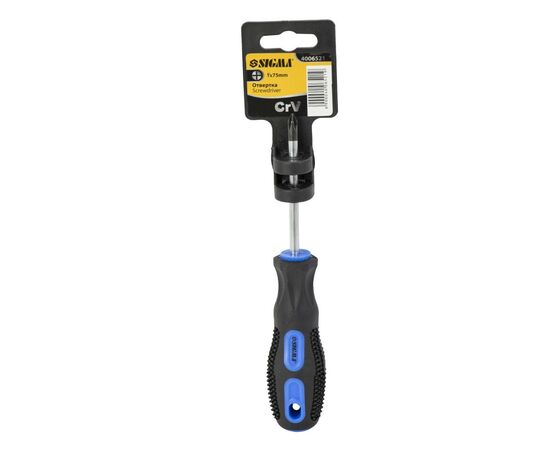 Отвертка Sigma крестовая PH1x75мм СrV (4006521), изображение 2