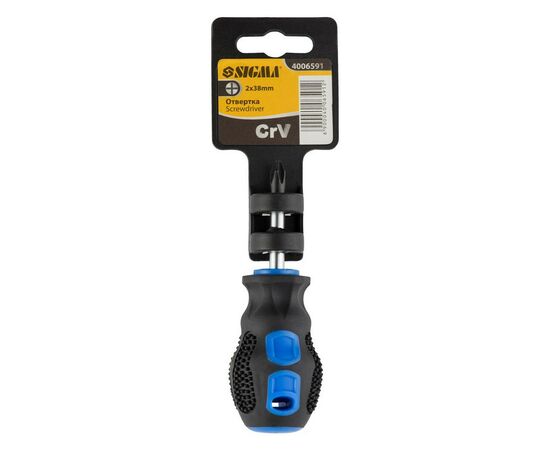 Отвертка Sigma крестовая PH2x38мм СrV (4006591), изображение 2