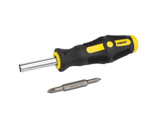 Отвертка Sigma с двухсторонними битами 4в1 + адаптер CrV (4002171), изображение 5 Отвертка Sigma с двухсторонними битами 4в1 + адаптер CrV (4002171), изображение 5