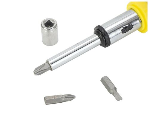 Отвертка Sigma с реверсом + насадки торцевые 1/4” 27шт CrV (4002121), изображение 6