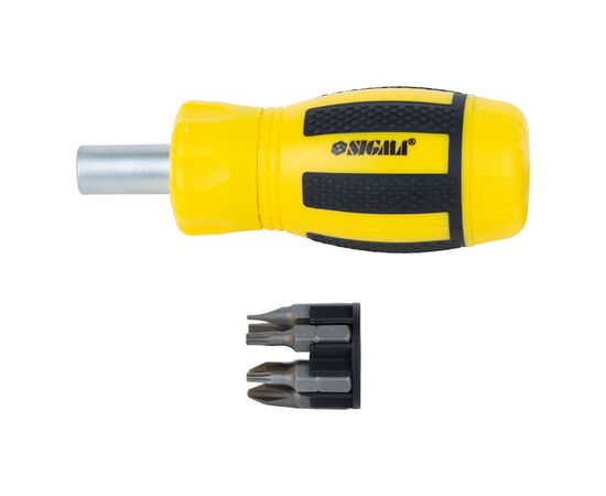 Отвертка Sigma с реверсом MINI c битами 6шт CrV (4001811)