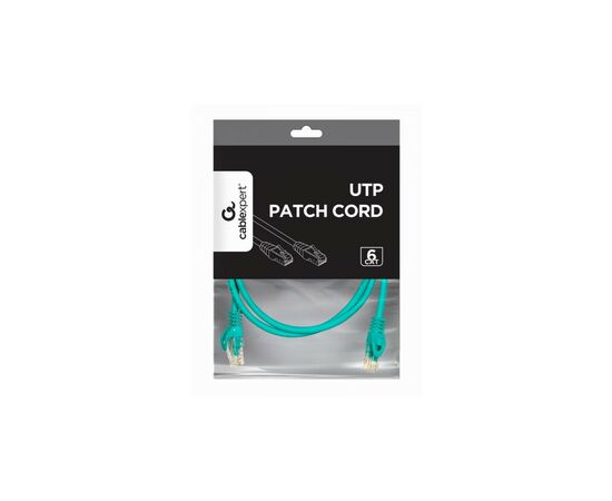 Патч-корд 1.5м UTP cat 6 CCA green Cablexpert (PP6U-1.5M/G), зображення 2 Патч-корд 1.5м UTP cat 6 CCA green Cablexpert (PP6U-1.5M/G), зображення 2