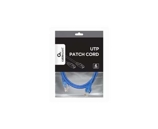 Патч-корд 1.5м UTP cat 6 CCA blue Cablexpert (PP6U-1.5M/B), зображення 2 Патч-корд 1.5м UTP cat 6 CCA blue Cablexpert (PP6U-1.5M/B), зображення 2