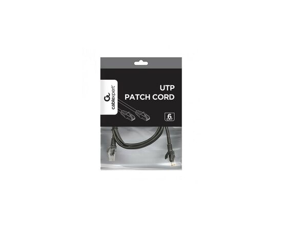 Патч-корд 1.5м UTP cat 6 CCA black Cablexpert (PP6U-1.5M/BK), зображення 2 Патч-корд 1.5м UTP cat 6 CCA black Cablexpert (PP6U-1.5M/BK), зображення 2