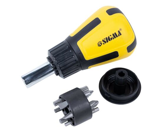 Отвертка Sigma с реверсом и двухсторонними битами 6в1 CrV (4001901), изображение 5 Отвертка Sigma с реверсом и двухсторонними битами 6в1 CrV (4001901), изображение 5