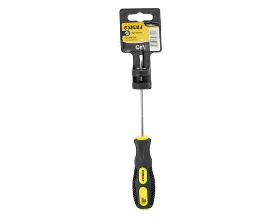 Отвертка Sigma шлицевая SL3.0x100мм CrV (4006311), изображение 2