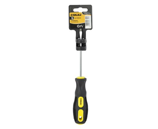 Отвертка Sigma шлицевая SL4.0x100мм CrV (4006321), изображение 2