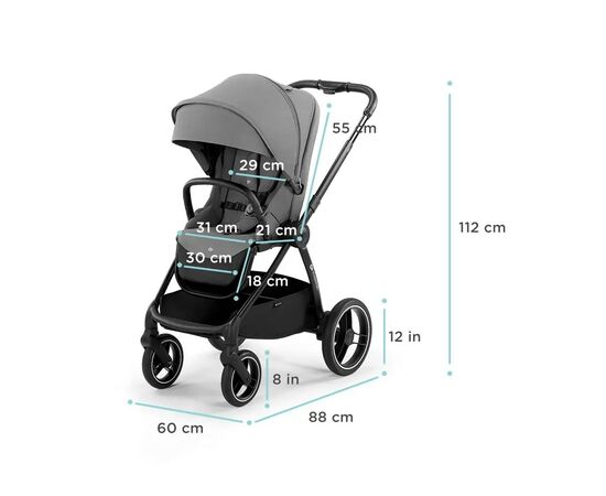 Коляска Kinderkraft 2 в 1 Nea Platinum Grey (KSNEA000GRY2000) (5902533919826), изображение 9 Коляска Kinderkraft 2 в 1 Nea Platinum Grey (KSNEA000GRY2000) (5902533919826), изображение 9
