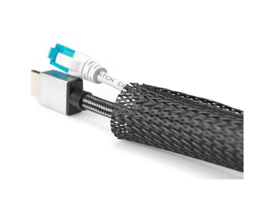 Тримач для кабелю Digitus Cable Tube, 2m, black (DA-90507), зображення 2 Тримач для кабелю Digitus Cable Tube, 2m, black (DA-90507), зображення 2