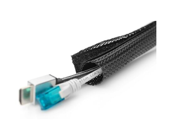 Тримач для кабелю Digitus Cable Tube, 2m, black (DA-90507), зображення 3 Тримач для кабелю Digitus Cable Tube, 2m, black (DA-90507), зображення 3