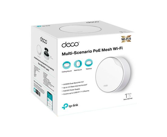 Точка доступа Wi-Fi TP-Link DECO-X50-POE-1-PACK, изображение 8 Точка доступа Wi-Fi TP-Link DECO-X50-POE-1-PACK, изображение 8