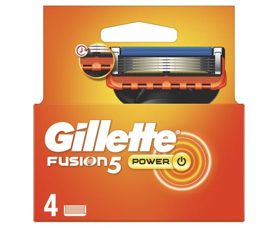 Сменные кассеты Gillette Fusion5 Power 4 шт. (7702018877591/7702018867219), изображение 2 Сменные кассеты Gillette Fusion5 Power 4 шт. (7702018877591/7702018867219), изображение 2