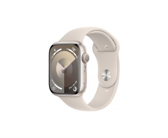 Смарт-годинник Apple Watch Series 9 GPS 45mm Starlight Aluminium Case with Starlight Sport Band - S/M (MR963QP/A)