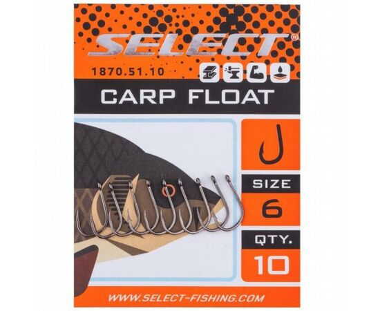 Крючок Select Carp Classic 08 (10 шт/уп) (1870.51.09), изображение 2 Крючок Select Carp Classic 08 (10 шт/уп) (1870.51.09), изображение 2