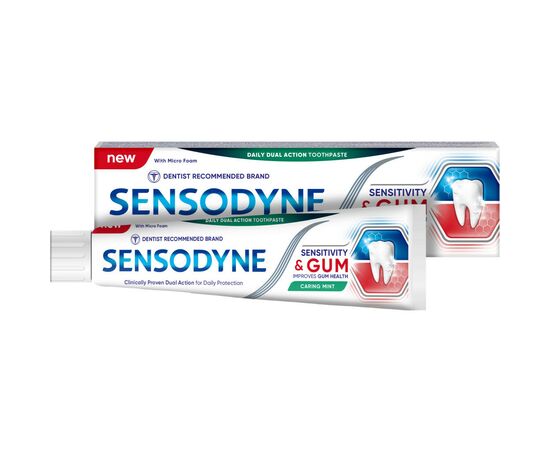 Зубная паста Sensodyne Чувствительность зубов и защита десен 75 мл (5054563063526), изображение 2 Зубная паста Sensodyne Чувствительность зубов и защита десен 75 мл (5054563063526), изображение 2