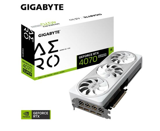 Видеокарта GIGABYTE GeForce RTX4070 SUPER 12Gb AERO OC (GV-N407SAERO OC-12GD), изображение 6 Видеокарта GIGABYTE GeForce RTX4070 SUPER 12Gb AERO OC (GV-N407SAERO OC-12GD), изображение 6