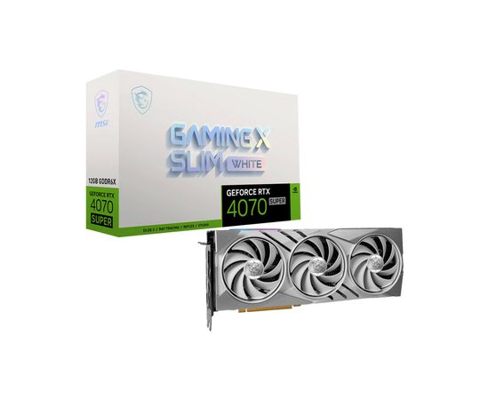 Видеокарта MSI GeForce RTX4070 SUPER 12Gb GAMING X SLIM WHITE (RTX 4070 SUPER 12G GAMING X SLIM WHITE)