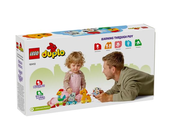 Конструктор LEGO DUPLO My First Потяг тваринок 19 деталей (10412), зображення 5 Конструктор LEGO DUPLO My First Потяг тваринок 19 деталей (10412), зображення 5