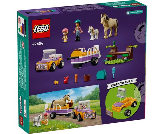 Конструктор LEGO Friends Прицеп для лошади и пони 105 деталей (42634), изображение 4 Конструктор LEGO Friends Прицеп для лошади и пони 105 деталей (42634), изображение 4