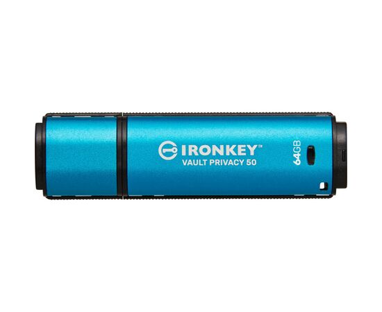 USB флеш накопичувач Kingston 64GB IronKey Vault Privacy 50 Blue USB 3.2 (IKVP50/64GB), зображення 3