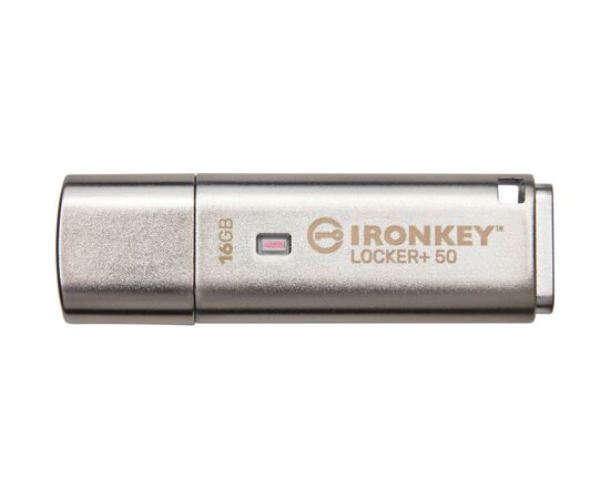 USB флеш накопитель Kingston 16GB IronKey Locker Plus 50 AES Encrypted USB 3.2 (IKLP50/16GB), изображение 3 USB флеш накопитель Kingston 16GB IronKey Locker Plus 50 AES Encrypted USB 3.2 (IKLP50/16GB), изображение 3