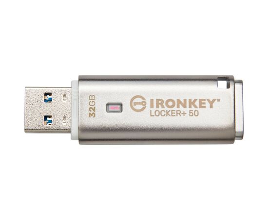 USB флеш накопитель Kingston 32GB IronKey Locker Plus 50 AES Encrypted USB 3.2 (IKLP50/32GB), изображение 4 USB флеш накопитель Kingston 32GB IronKey Locker Plus 50 AES Encrypted USB 3.2 (IKLP50/32GB), изображение 4