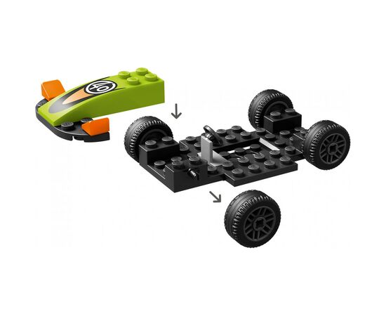 Конструктор LEGO City Зеленый автомобиль для гонок 56 деталей (60399), изображение 5 Конструктор LEGO City Зеленый автомобиль для гонок 56 деталей (60399), изображение 5