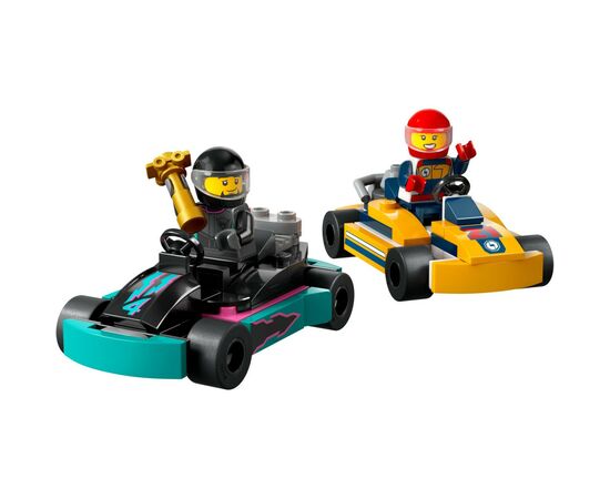 Конструктор LEGO City Картинг и гонщики 99 деталей (60400), изображение 2 Конструктор LEGO City Картинг и гонщики 99 деталей (60400), изображение 2