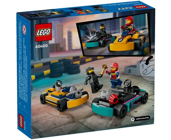 Конструктор LEGO City Картинг и гонщики 99 деталей (60400), изображение 6 Конструктор LEGO City Картинг и гонщики 99 деталей (60400), изображение 6